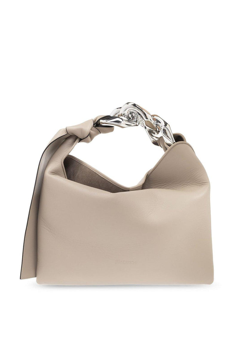 J.W. Anderson Logo Embossed Small Chain Hobo Bag - Women