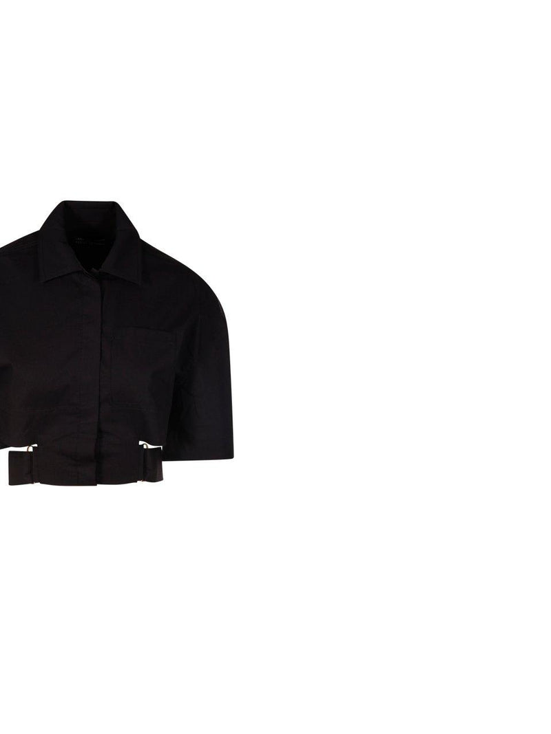 Jacquemus Cut Out Detailed Cropped Shirt - Women