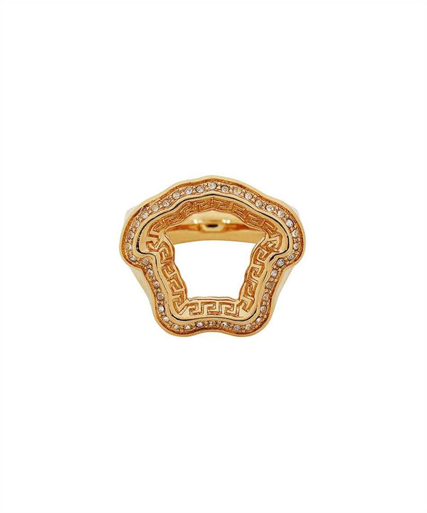 Versace Gold Plated Metal Ring - Women - Piano Luigi