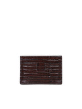 Tom Ford Tejus 4 Slots Brown Cardholder - Men - Piano Luigi