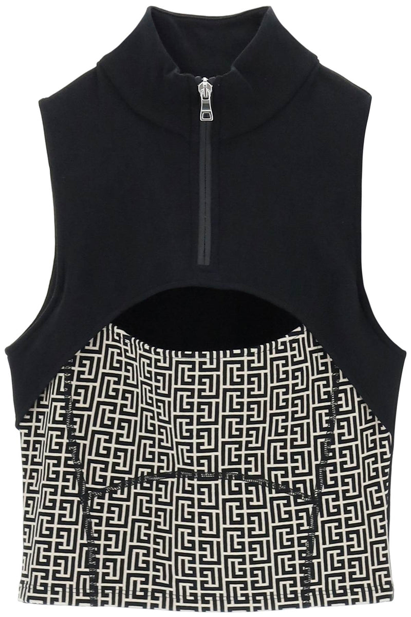 Balmain Monogram Sports Cropped Top - Women