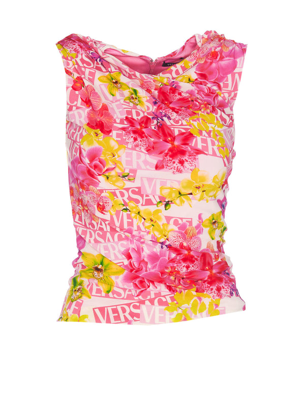 Versace Sleeveless Printed Top - Women