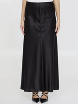 Saint Laurent Satin Long Skirt - Women