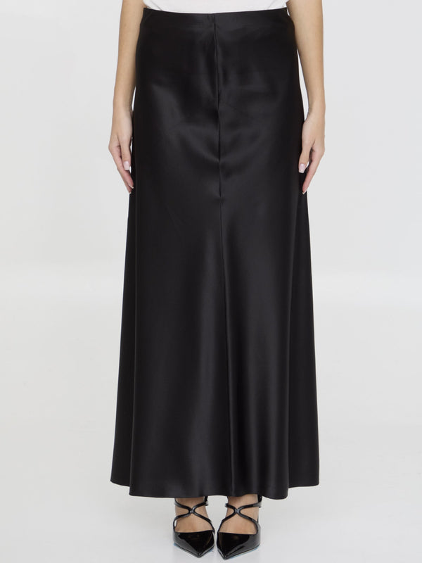 Saint Laurent Satin Long Skirt - Women