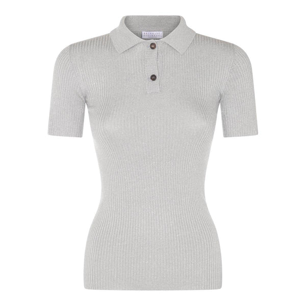 Brunello Cucinelli Short-sleeved Knitted Polo Top - Women