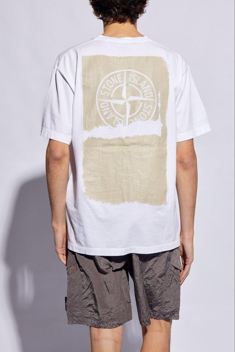 Stone Island Logo Printed Crewneck T-shirt - Men