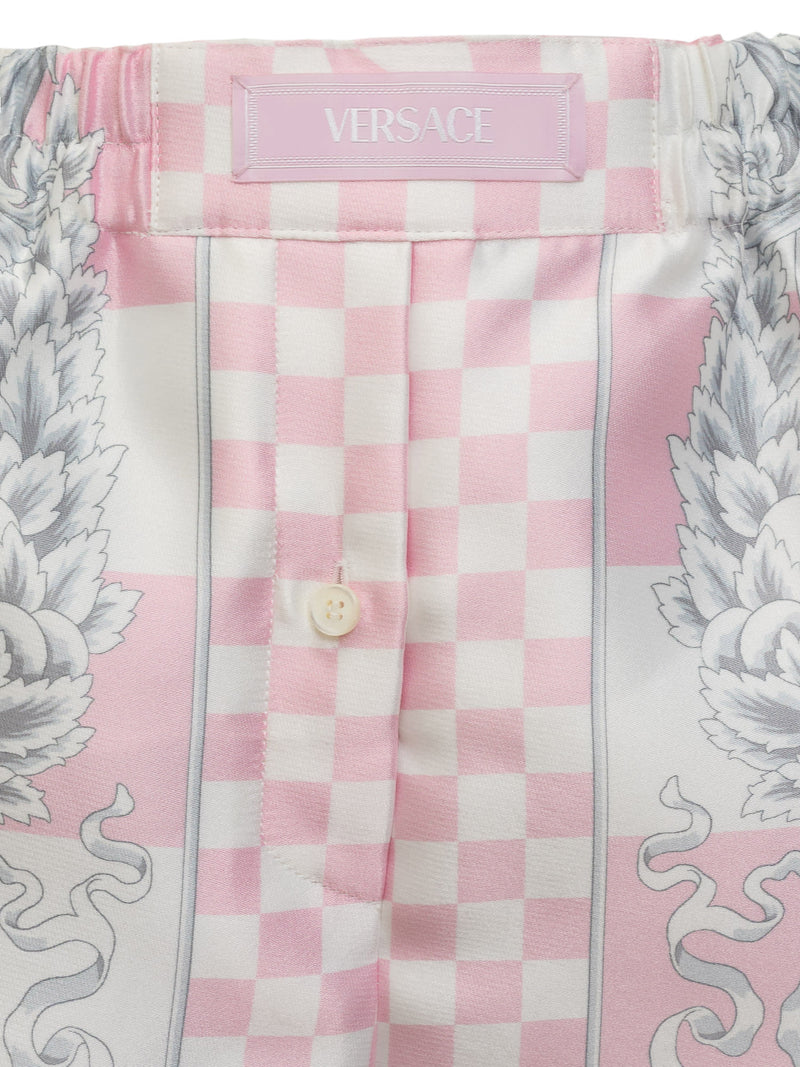 Versace Shorts With Medusa And Barocco Motif - Women