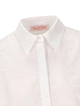 Valentino Toile Iconographe-jacquard Curved Hem Shirt - Women