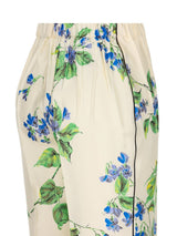 Prada Floral-printed Elasticated Waistband Trousers - Women