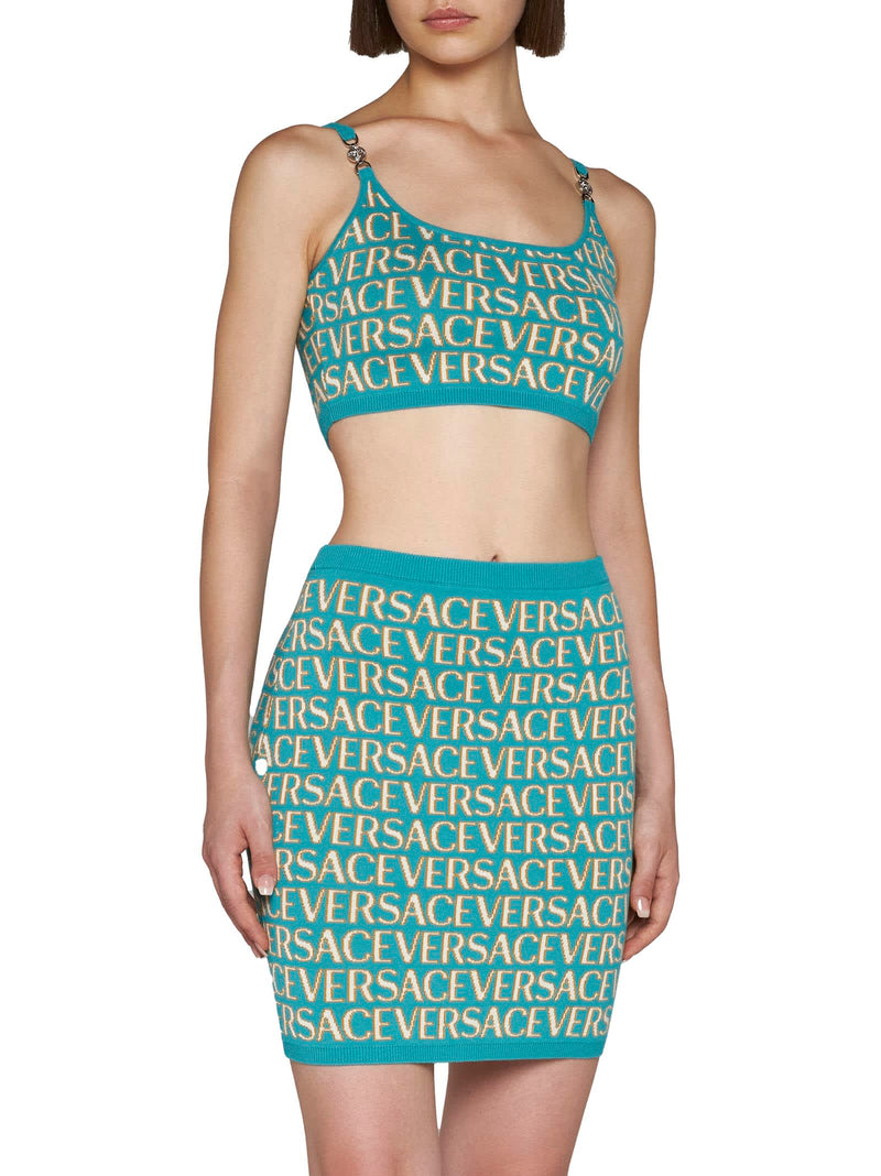 Versace Jacquard Knit Top - Women