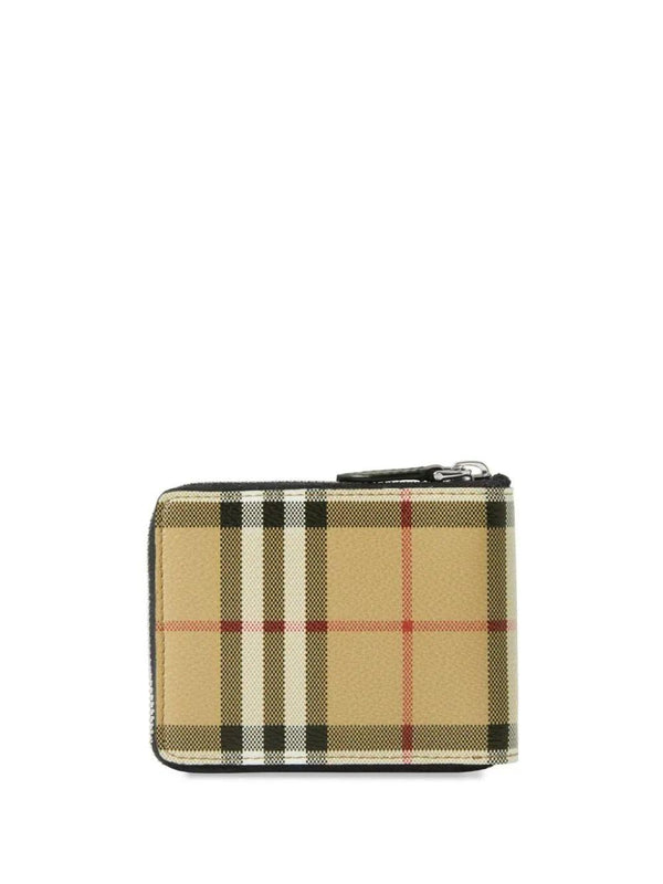 Burberry Checked Zip-around Wallet - Men