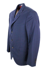 Brunello Cucinelli 3-button Jacket Unlined In Fresh Wool Canvas. The Buttons Are In Brown Horn - Men