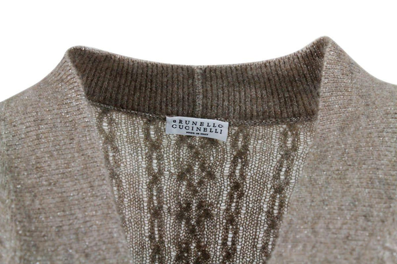 Brunello Cucinelli Cable Knit Wool Blend Cardigan Sweater - Women - Piano Luigi