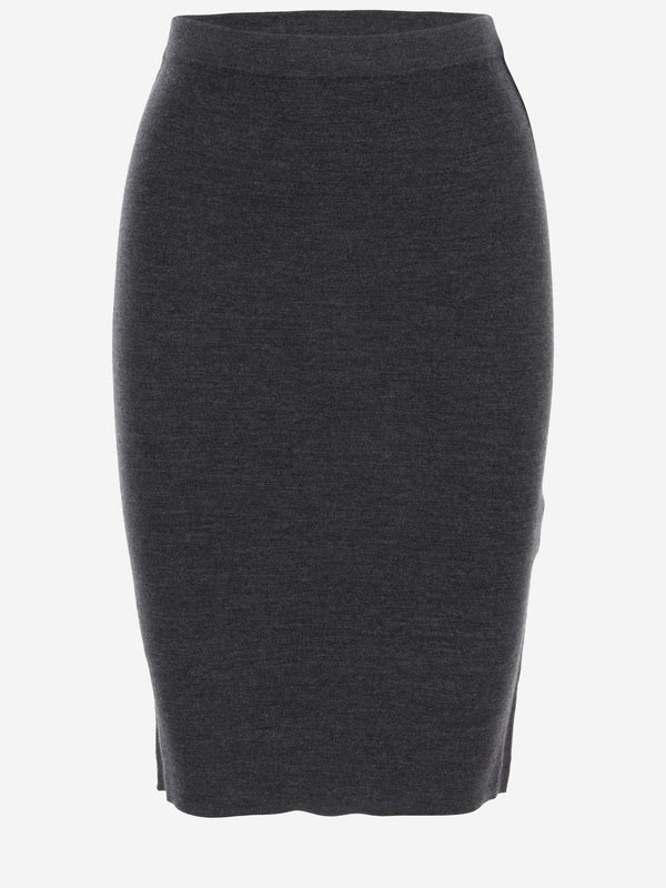 Saint Laurent Cashmere Wool And Silk Pencil Skirt - Women