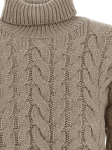 Brunello Cucinelli Turtleneck Braided Detailing Sweater - Women