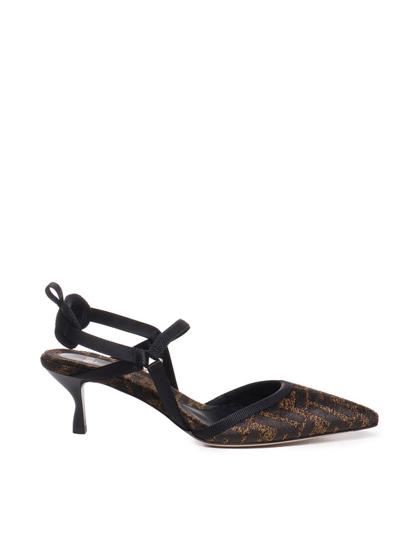 Fendi Hummingbird Slingback In Chenille - Women