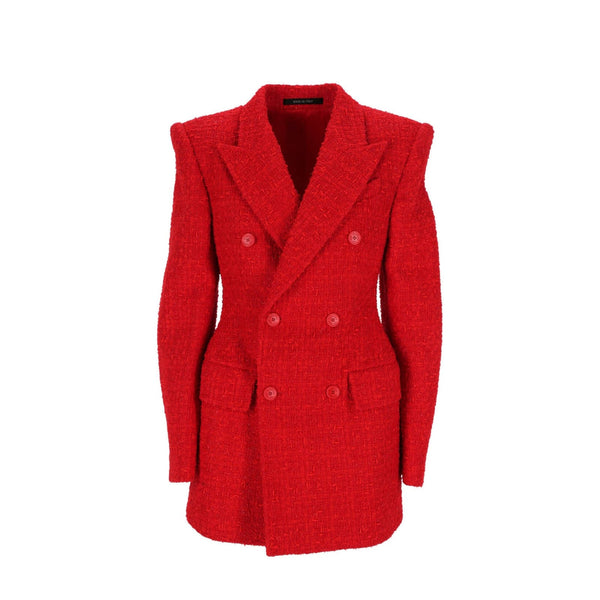 Balenciaga Tweed Blazer Jacket - Women
