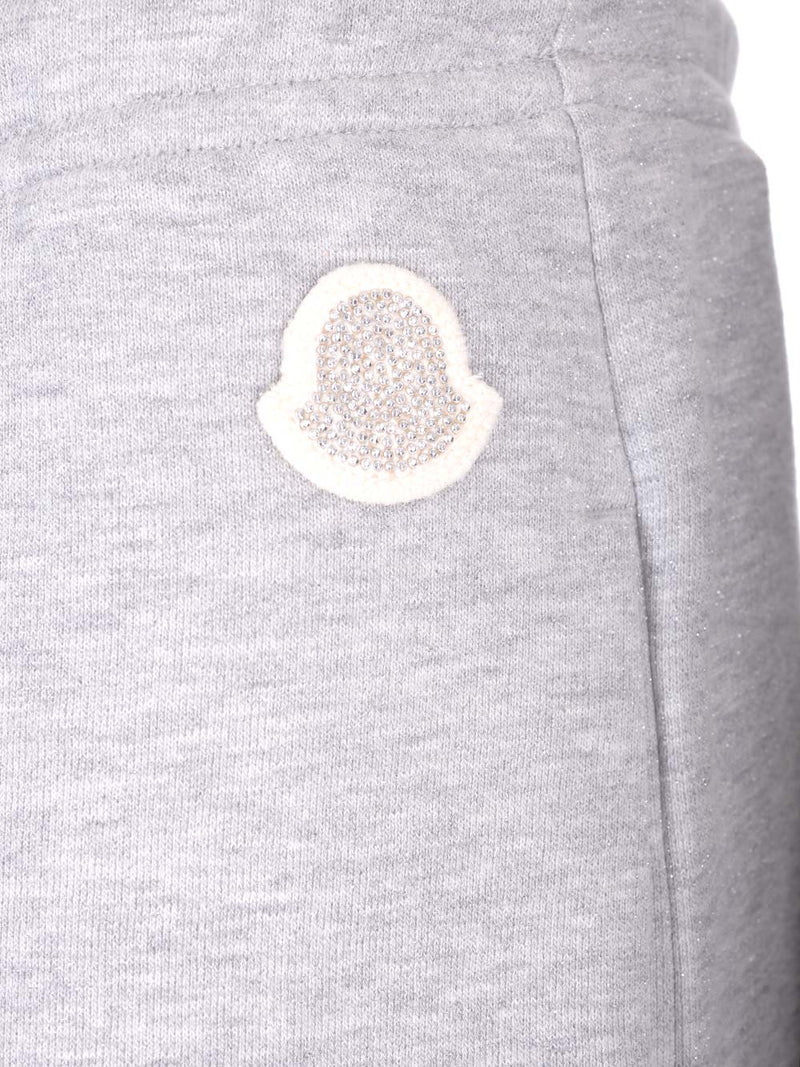 Moncler Sweatpants With Crystal Patch - Women