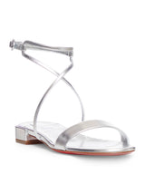 Christian Louboutin Miss Choca Flat Nappa Laminata/lin Silver/lin Silver - Women