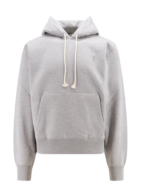 Saint Laurent Cassandre Logo Embroidered Hoodie - Men