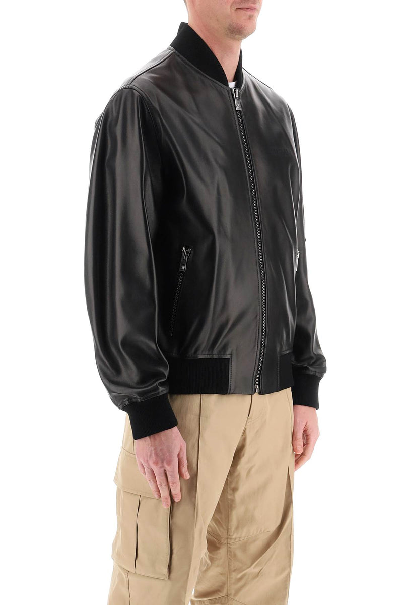 Versace Leather Bomber Jacket - Men