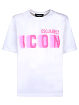 Dsquared2 Icon Blur White/pink T-shirt - Women