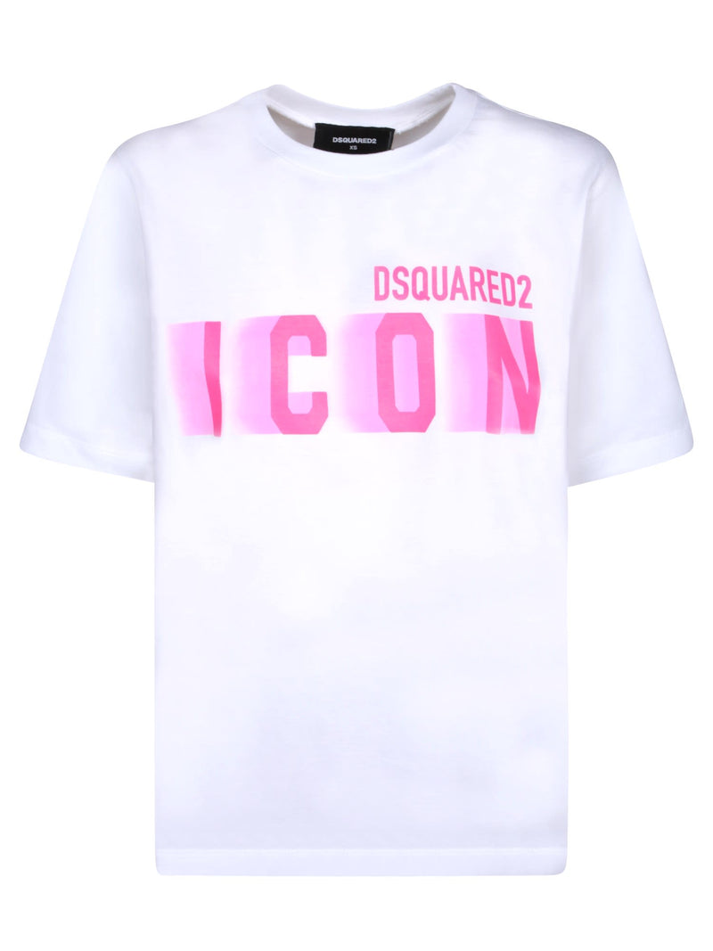 Dsquared2 Icon Blur White/pink T-shirt - Women