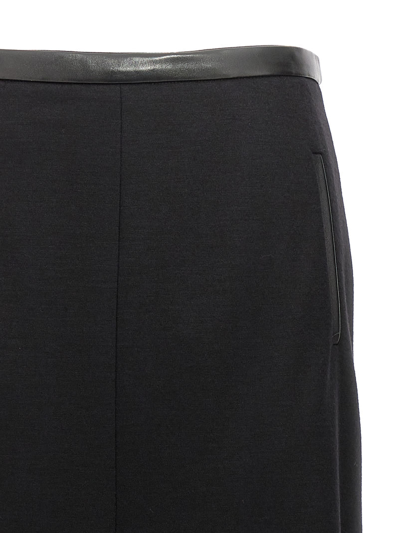 Saint Laurent Midi Skirt In Wool - Women