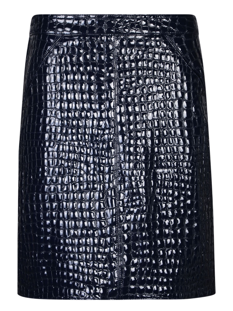 Tom Ford Crocodile Motif Black Skirt - Women