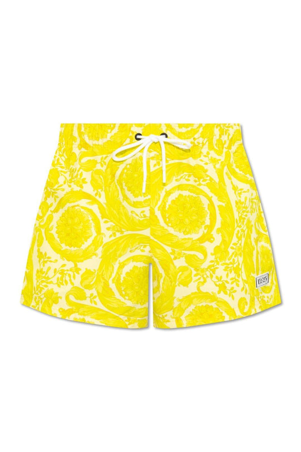 Versace Barocco-printed Drawstring Swim Shorts - Men