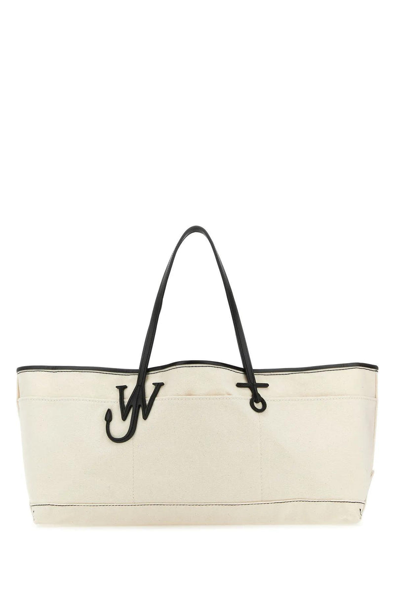 J.W. Anderson Ivory Canvas Anchor Shopping Bag - Women - Piano Luigi