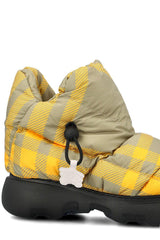 Burberry Check Pillow Padded Drawstring Snow Boots - Women