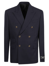 Versace Double-breasted Fitted Blazer - Men