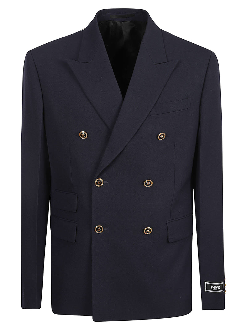 Versace Double-breasted Fitted Blazer - Men