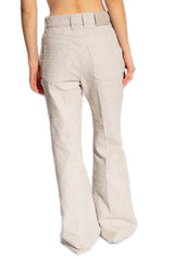 Fendi Allover Monogrammed Flared Trousers - Women