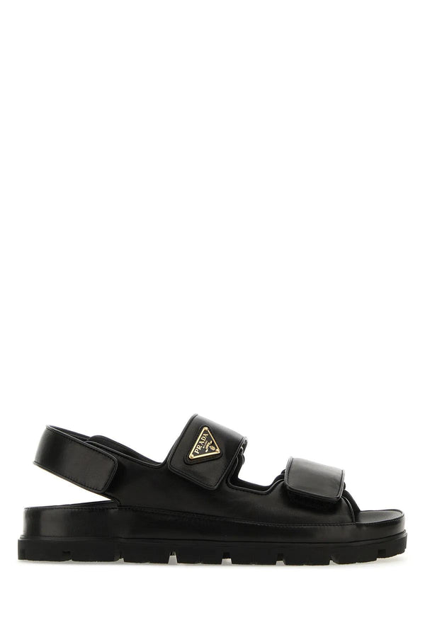 Prada Black Nappa Leather Sandals - Women
