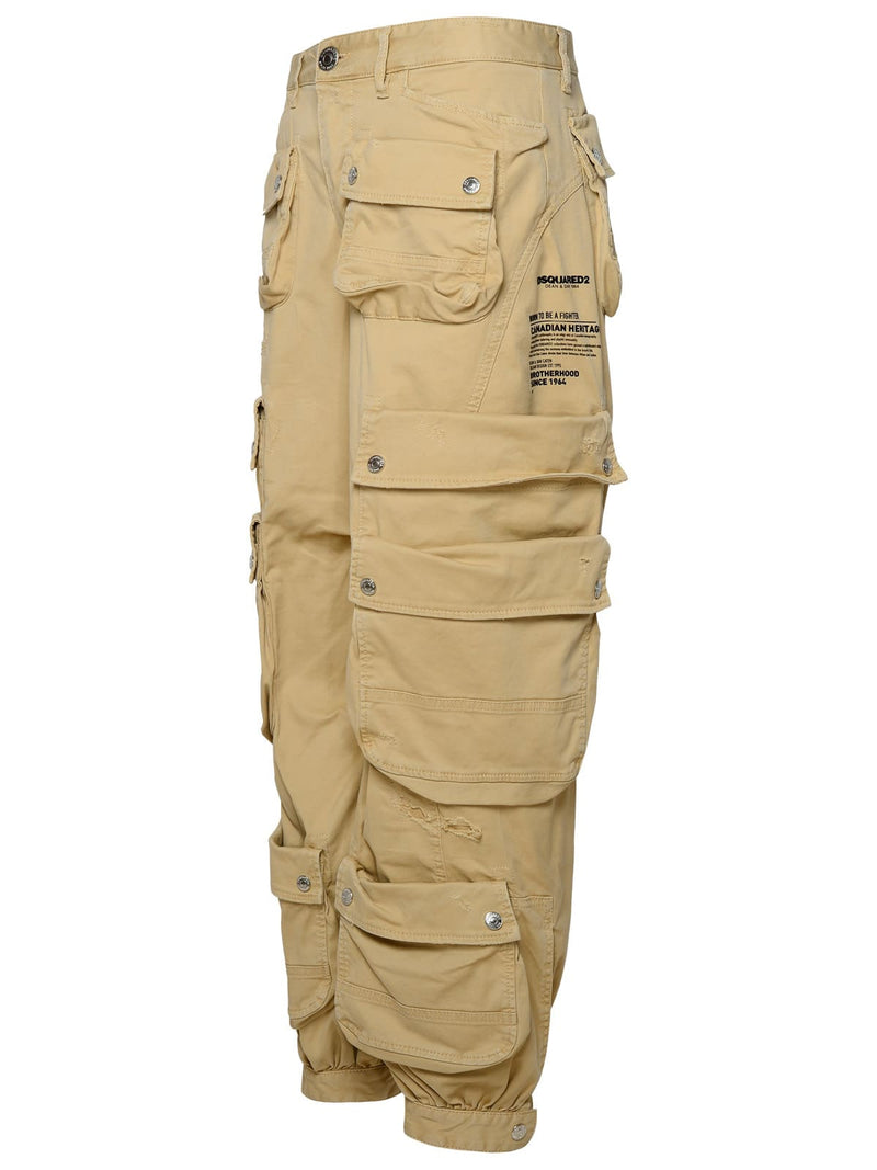 Dsquared2 Beige Cotton Cargo Pants - Women