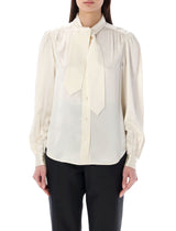 Saint Laurent Lavallière-neck Blouse - Women