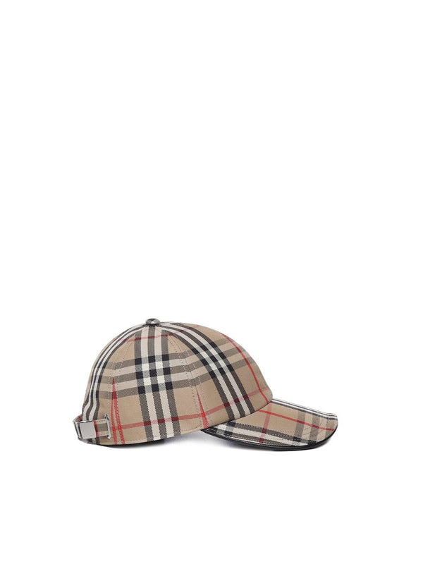 Burberry Vintage Check Hat In Cotton - Unisex - Piano Luigi