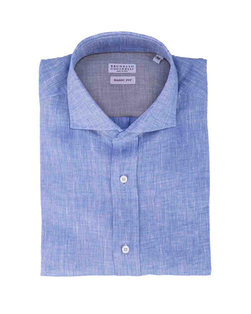 Brunello Cucinelli Shirts Clear Blue - Men