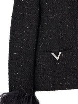 Valentino Logo Plaque Long-sleeved Jacket - Women