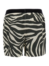 Tom Ford Optical Zebra Print On Stretch Silk Satin Pj Shorts - Women