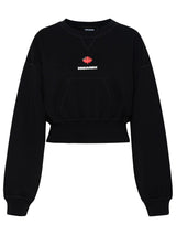 Dsquared2 Black Cotton Sweatshirt - Women - Piano Luigi