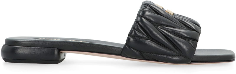 Miu Miu Leather Slides - Women