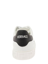 Versace new Greca White Low Top Sneakers With Logo Detail In Vegan Leather Man - Men - Piano Luigi