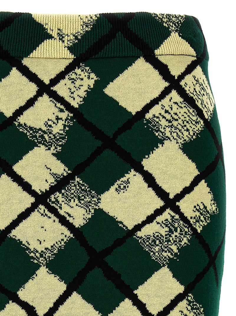 Burberry Argyle Pattern Skirt - Women