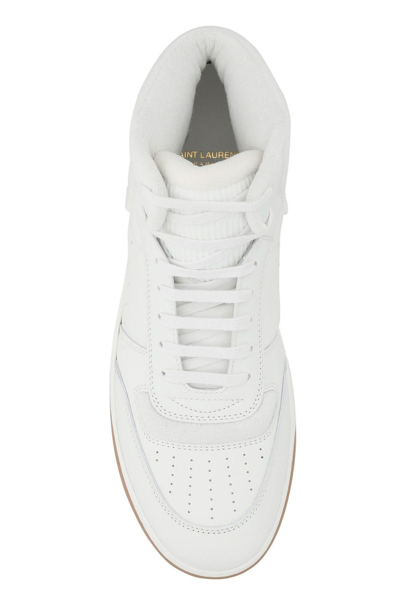 Saint Laurent White Leather Sl/80 Sneakers - Men