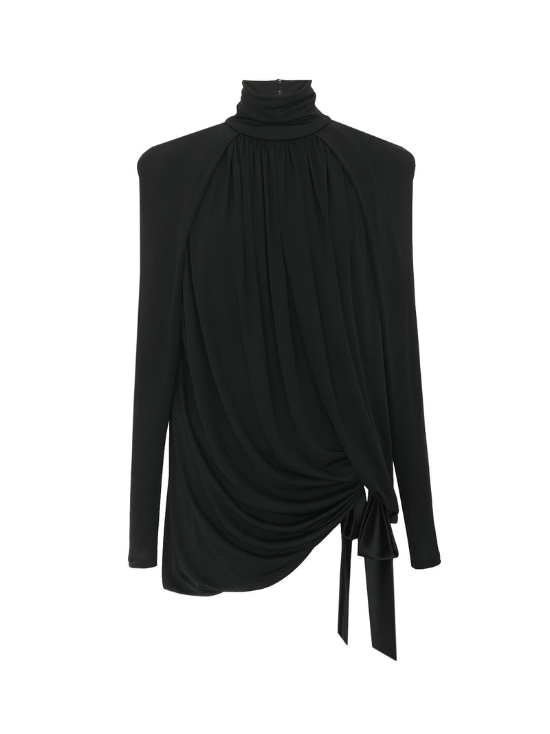 Saint Laurent Draped Viscose Dress - Women