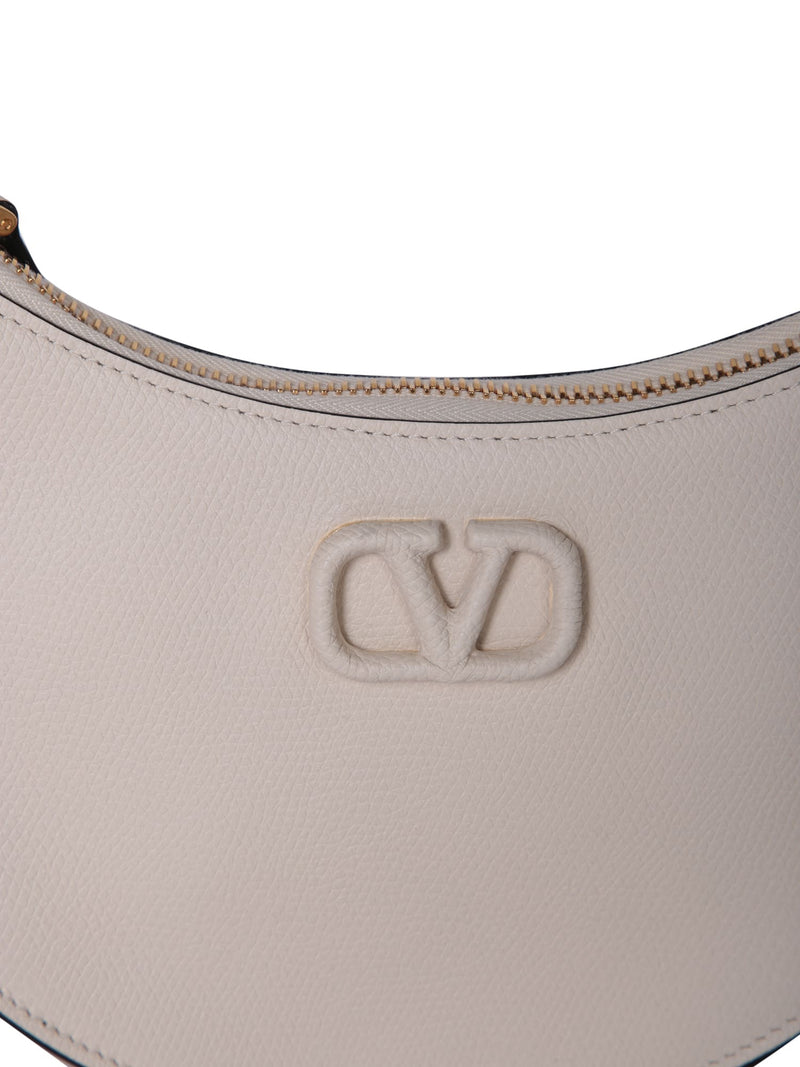 Valentino Hobo Vlogo Mini Ivory Bag - Women