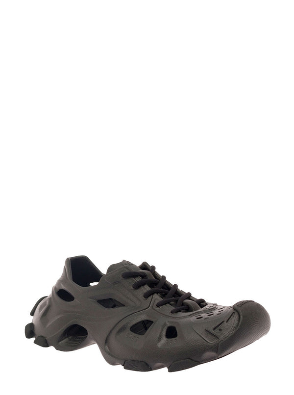 Black hd Sneakers With Embossed Balenciaga Logo In Rubber Man - Men